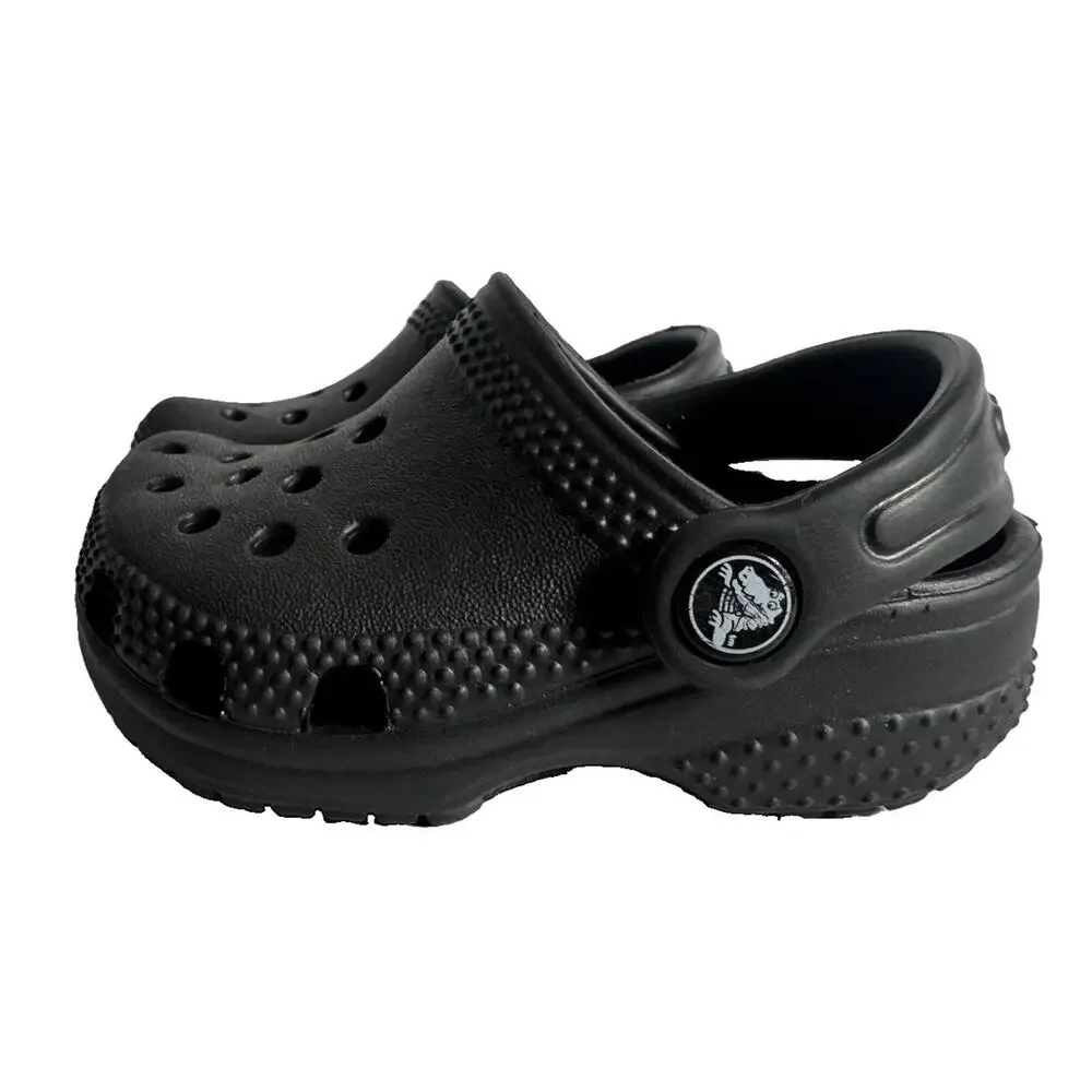 Crocs Classic Clog Kids C2/3 Black Slip On Shoes Sandals